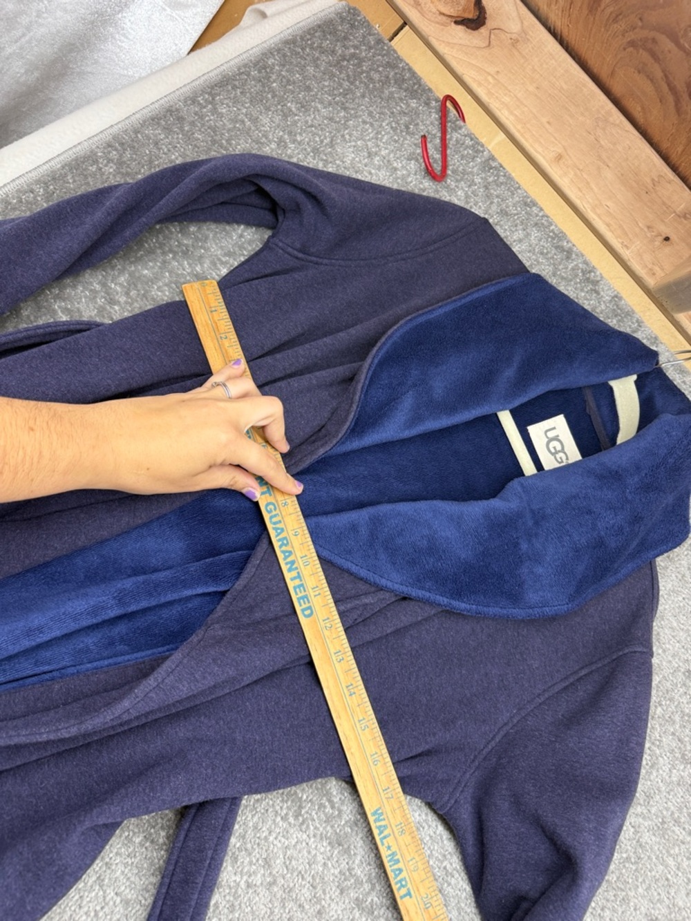 UGG Long Sleeve Duffield Robe Pajama Blue Womens S Sleep Sleepwear - Picture 10 of 11
